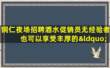 铜仁夜场招聘酒水促销员无经验者也可以享受丰厚的“薪酬福利”